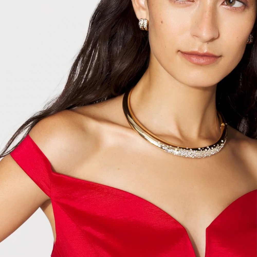 Ruby Red Off-Shoulder Taffeta Midi Dress White House Black Market NWT 6P - Picture 3 of 9